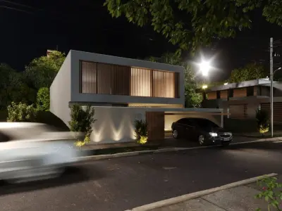 House Nanet exterior scene 3D model 3D model