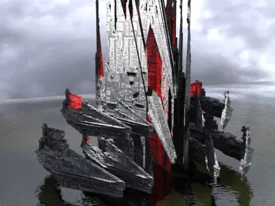 Sci-Fi Drake interceptor Ship craft  5 Kit bash  3D model