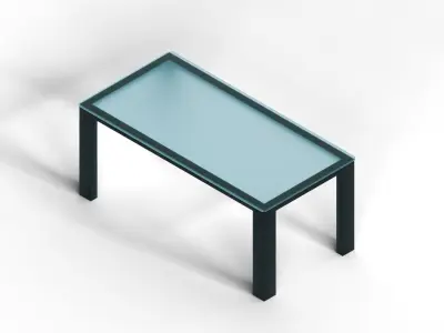 Glass Table Free 3D model purchase