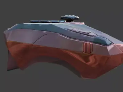 Futuristic Sci-Fi Gamepad 3D Model Low-poly 3D model