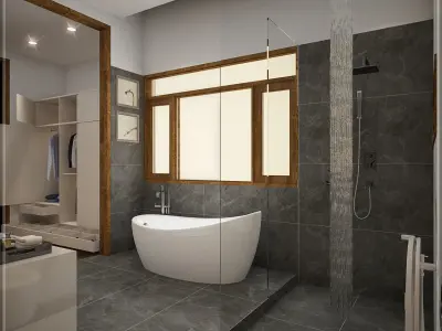 Modern luxrious Style bath  Free 3D model