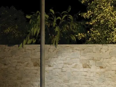 pedestrian street light Low-poly 3D model