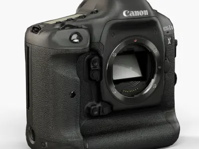 Canon EOS-1D X DSLR camera Low-poly 3D model