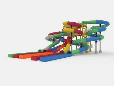 Waterpark Slide 4 3D model