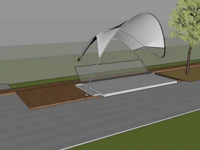 Road Side Shade 3D model