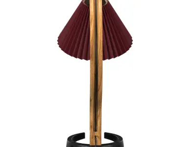 1970s Pleated Caprani Table Lamp 3D model