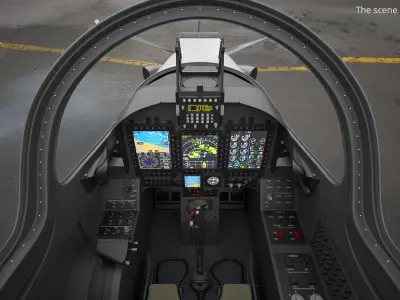  Compact Military Attack Plane with External Fuel Tanks White 