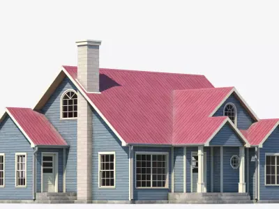 Residential House 6 Low-poly 3D model
