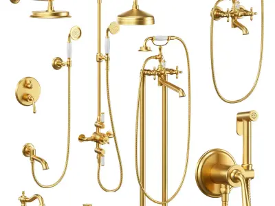 Set of Classic Wonzon Woghand Faucets 3D model