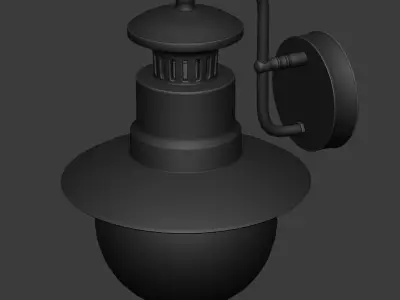 Old Rusty Street Lamp 3D model