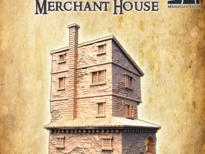 Caribbean Market House Tabletop Terrain 28 MM 3D print model