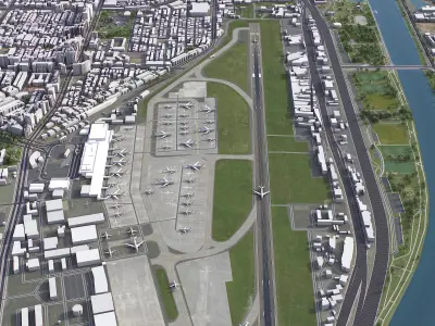 Taipei - Songshan Airport - TSA Low-poly 3D model