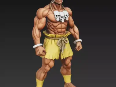 Dhalsim from Street Fighter 3D print model
