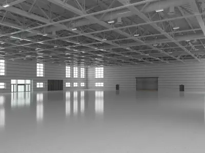 Warehouse interior and exterior 4 3D model