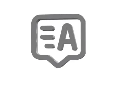 3d answer alt Low-poly 3D model