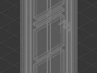 Modern door 3d model Free low-poly 3D model