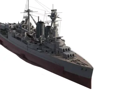 WW2 US NAVY BATTLECRUISER COLUMBUS 3D model