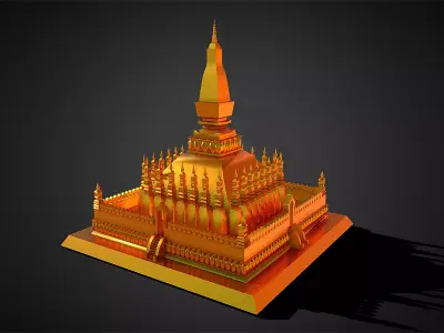 Thad Luang in Vientiane Capital 3D print model