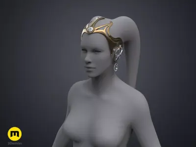Garsa Fwips Headpiece - Star Wars Book of Boba Fett 3D print model