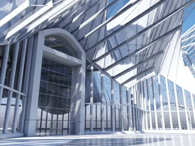 Futuristic Architectural Interior Structure 3D model