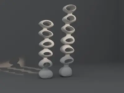 organic decoration Low-poly 3D model