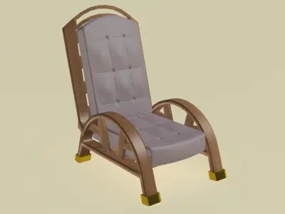Art Deco Lounch Chair 3D model