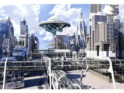 Future Sci Fi City 3D model purchase