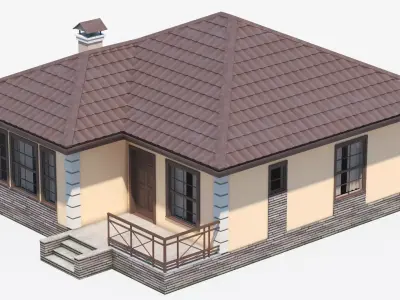 Residential House 10 Low-poly 3D model