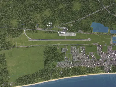 Palanga - Airport - PLQ Low-poly 3D model