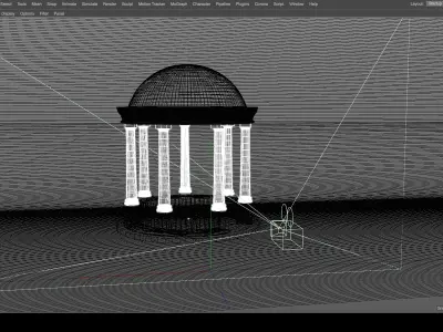 Rotunda 3D model gazebo Free 3D model