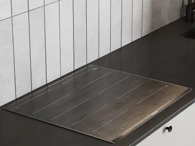 105 contemporary kitchen 02 German cold gray 3D model