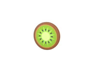 Cartoon Kiwi Slice v1 001 Low-poly 3D model