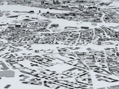 Hamburg Streets and Buildings 3D model