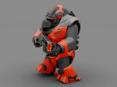 ALIEN TROOPER rigged - animated character 3D model