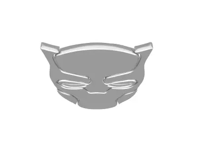 Black Panther Symbol V1 006 Low-poly 3D model