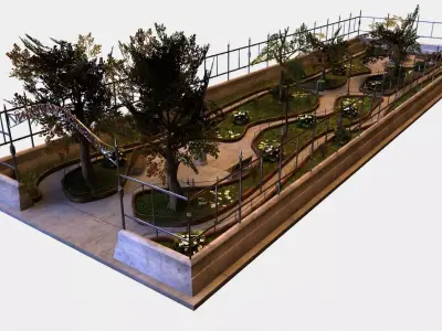 Bokanov plaza 3D model