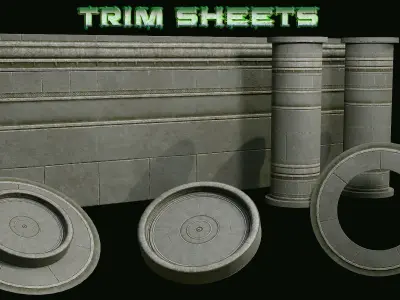Trim Sheets Low-poly 3D model