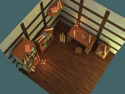 Stylized Room Free 3D model
