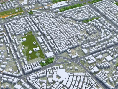 Kayseri Turkey 45km Low-poly 3D model