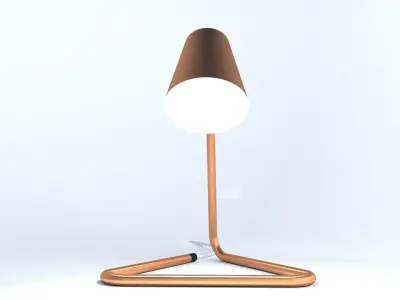 Bent Copper Pipe Table Lamp 3D model