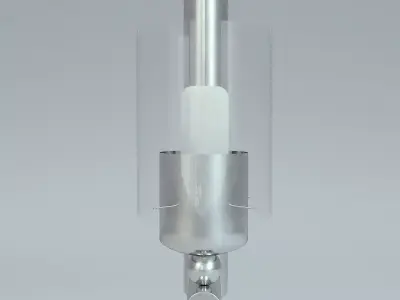 Wall Lamp Single Silver 3 3D model