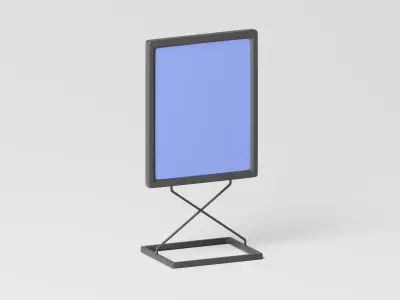 Tray for Poster Stand 3D Model Low-poly 3D model