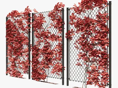 Ivy on fence two 3D model