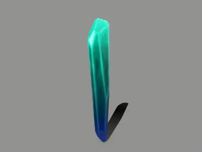 Crystal Set sword Low-poly 3D model