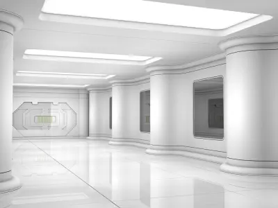 Sci Fi Corridor 3D model 94