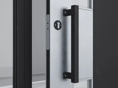 Aluminium door 190 3D model