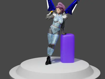 Juli the Sci Fi Character Low-poly 3D model