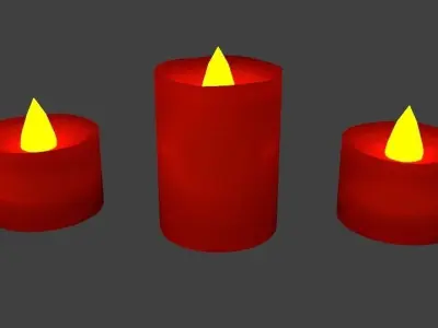 Candle led candles 3D model