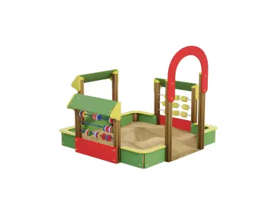 kids playground Low-poly 3D model
