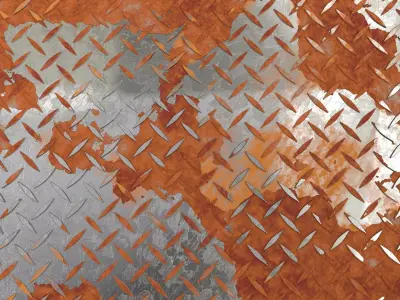 Weathered Diamond Plate 3D Model 3D model